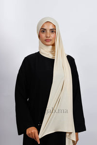 Lycra coton - Beige clair