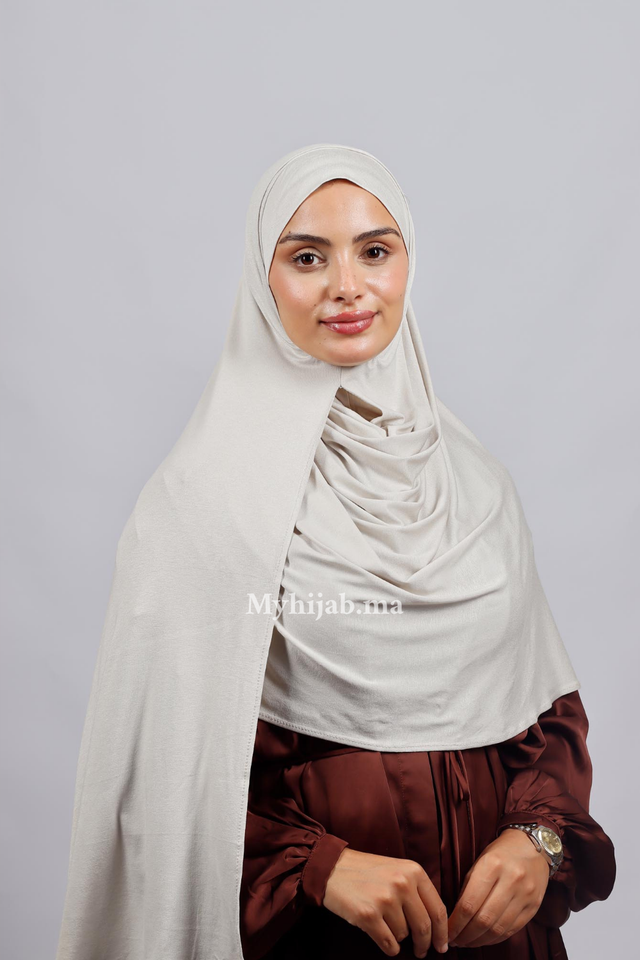 Lycra deux plis - Beige milk