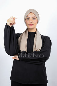 Dubai hijab - beige noeud