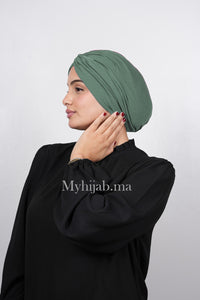 Turban Croisé Cotton - Vert militaire
