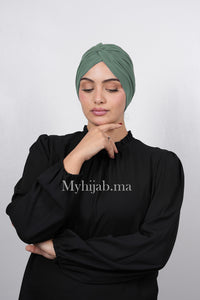 Turban Croisé Cotton - Vert militaire