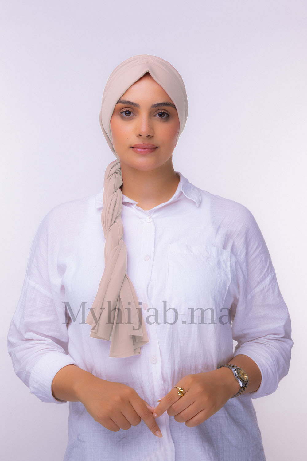 Dubai hijab - Beige clair