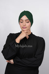 Turban Croisé Cotton - Vert roi foncé