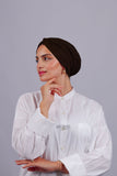Turban Croisé Cotton - Marron fonce