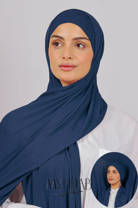 Lycra Bonnet Jasmine - Blue jeans foncé