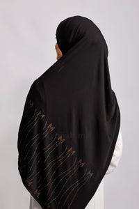 Jersey premium strass - Noir doré