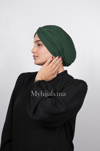 Turban Croisé Cotton - Vert roi foncé