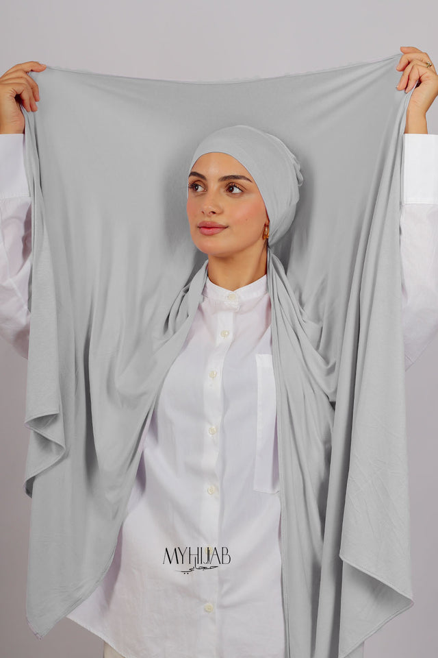 Lycra Bonnet Jasmine - Gris perle