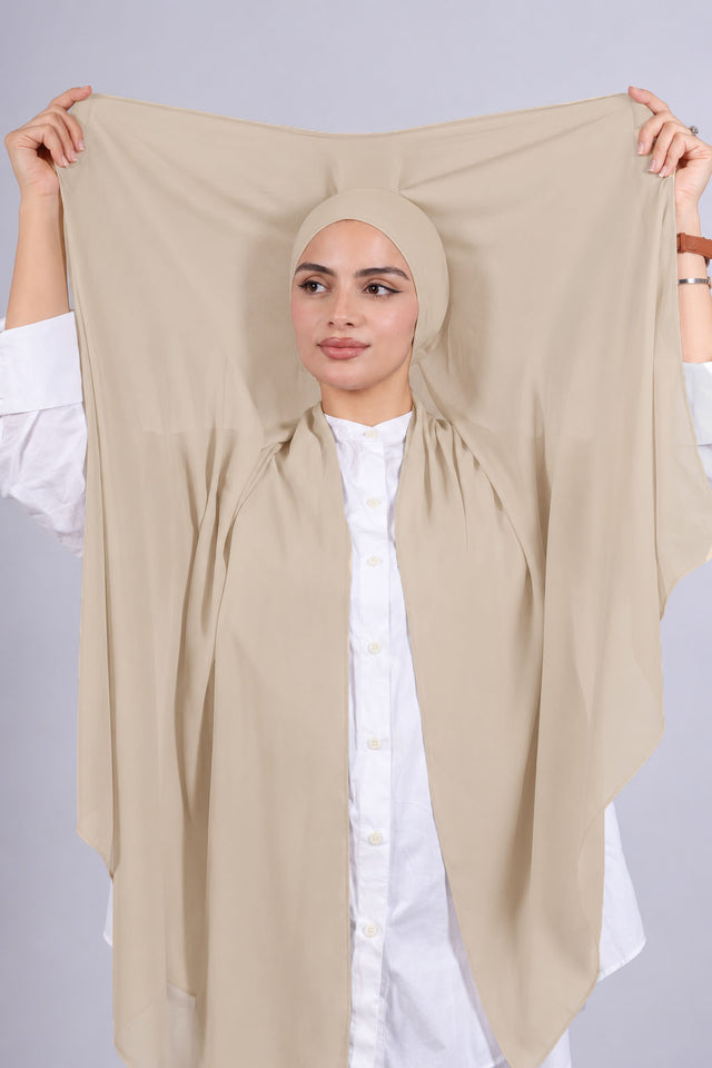 Crepe Bonnet Fermé - Beige clair