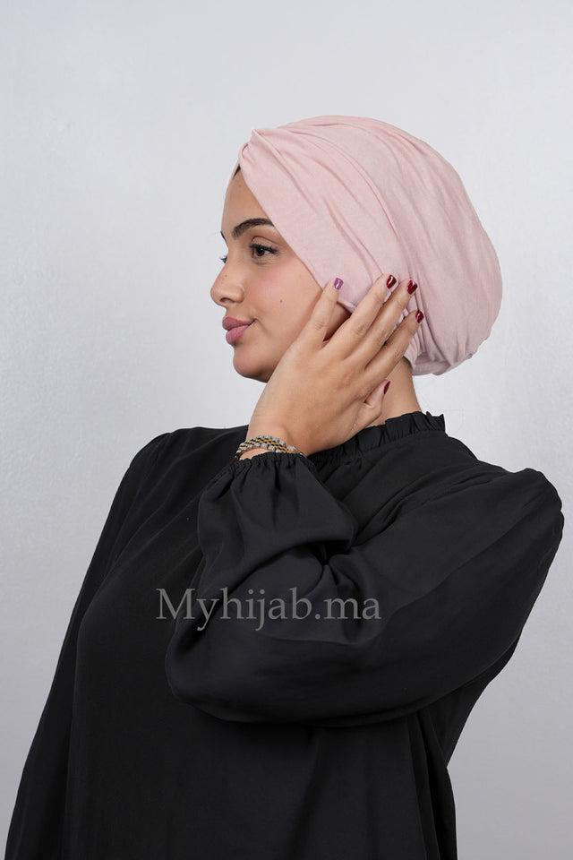 Turban Croisé Cotton - Rose bebe
