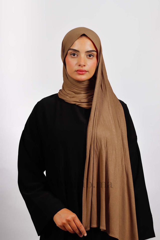 Lycra Coton - Marron taupe