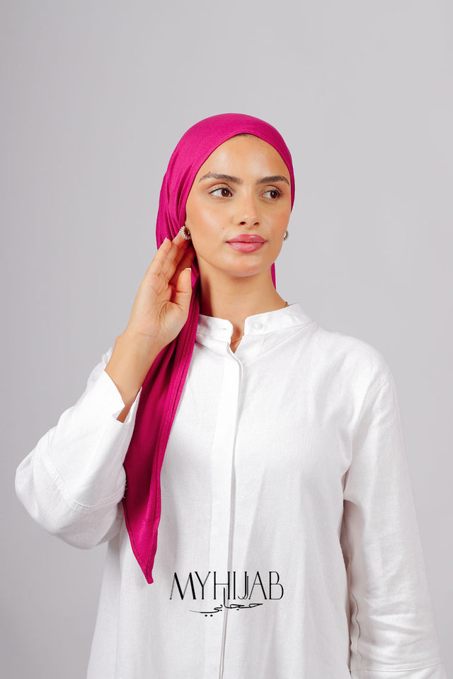 Foular Lycra - Rose fuchsia