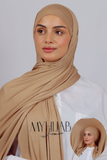 Lycra Bonnet Jasmine - Beige Camel