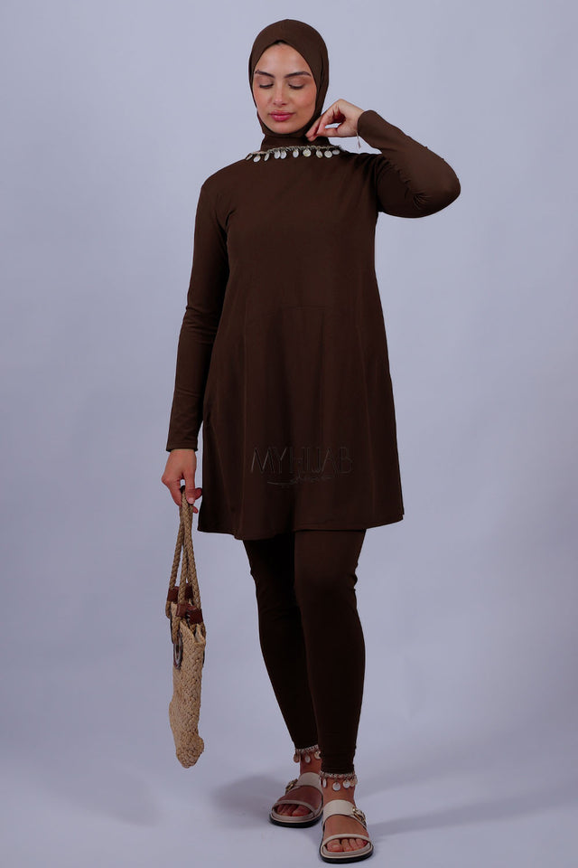 Burkini Layan - Marron Chocolat