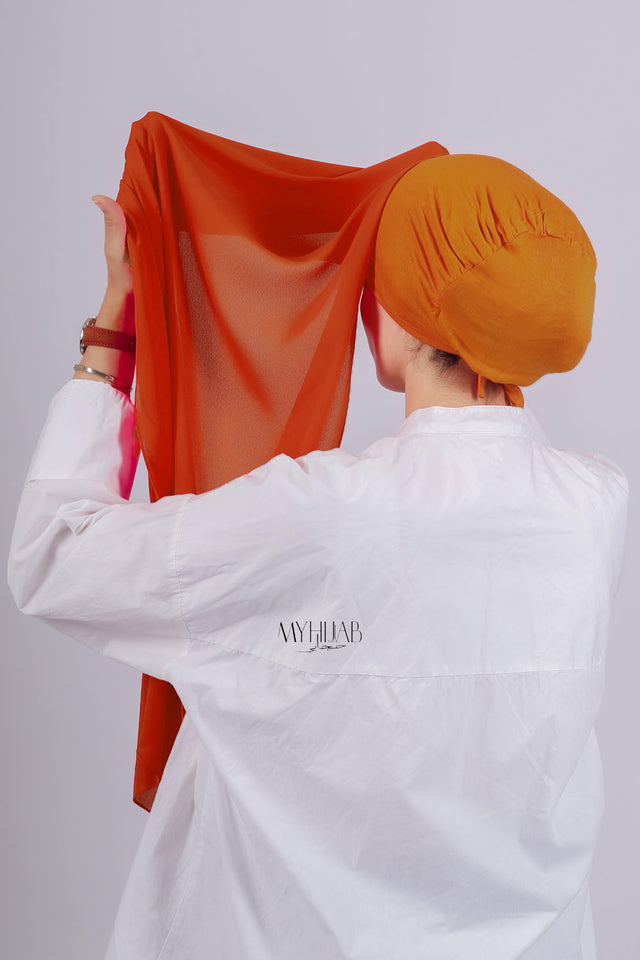 Crepe Bonnet Fermé - Orange