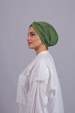Turban Croisé Cotton - Vert avocat