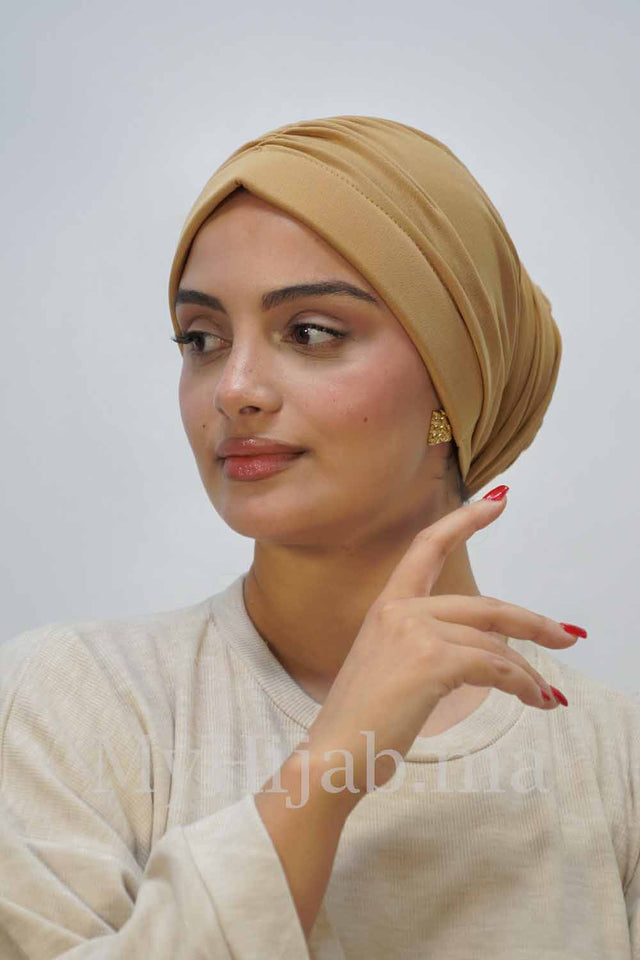 Dubai hijab - Beige foncé