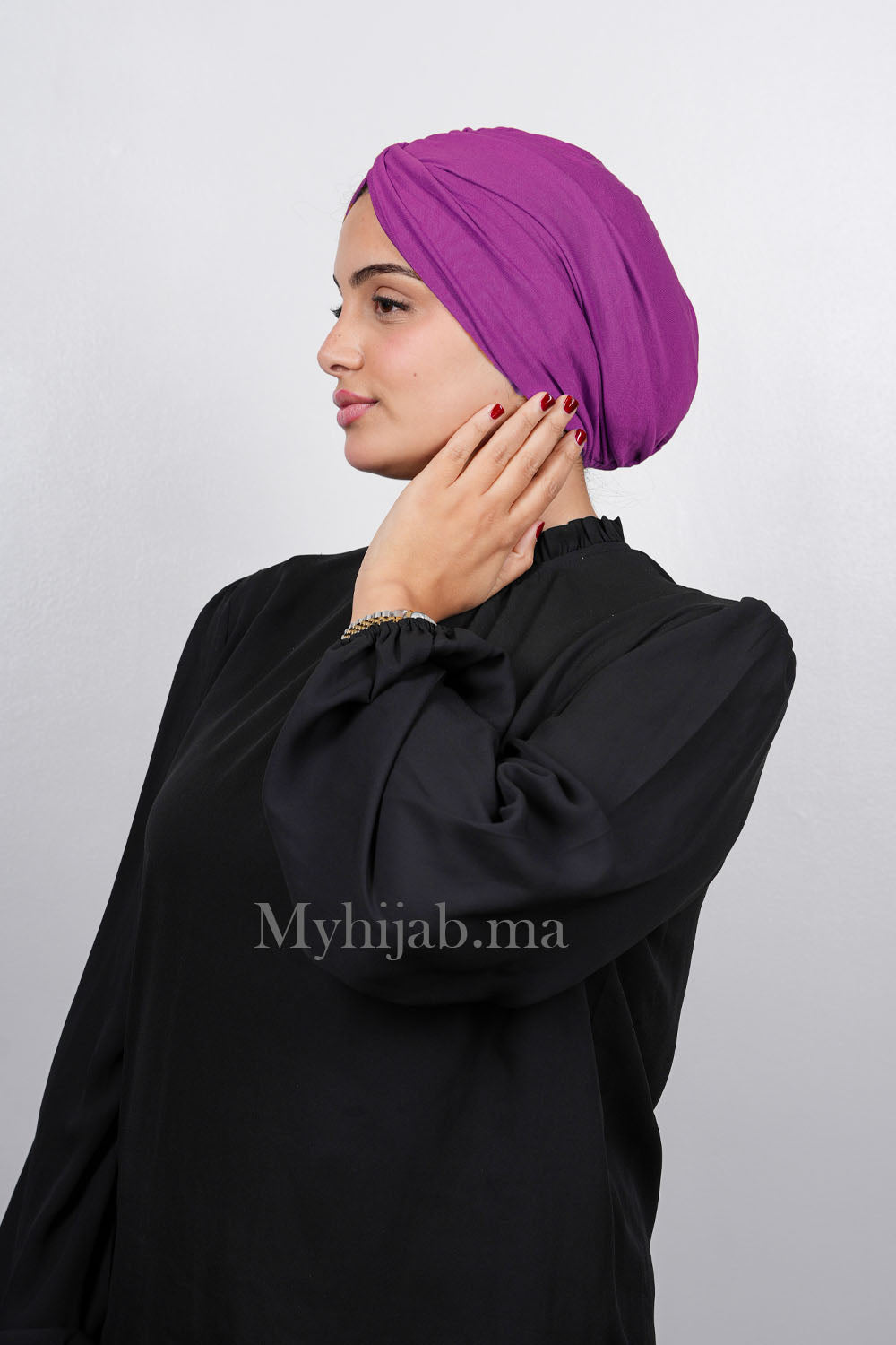 Turban Croisé Cotton - Violet