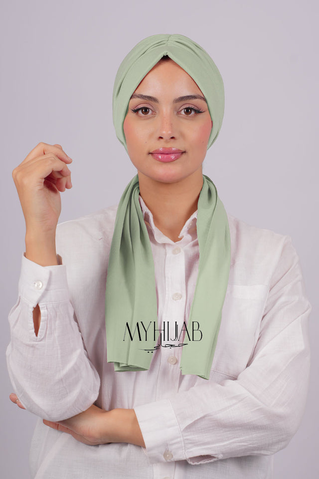 Turban Dubai - Vert pastel