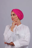 Turban Croisé Cotton - Rose fushia
