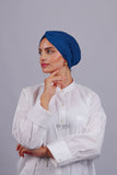 Turban Croisé Cotton - Bleu