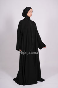 Abaya farasha strass - Noir
