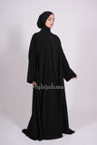 Abaya farasha strass - Noir