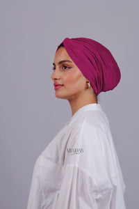Turban Croisé Cotton - Rose indien