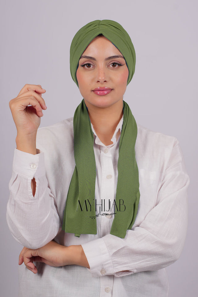 Turban Dubai - Vert militaire