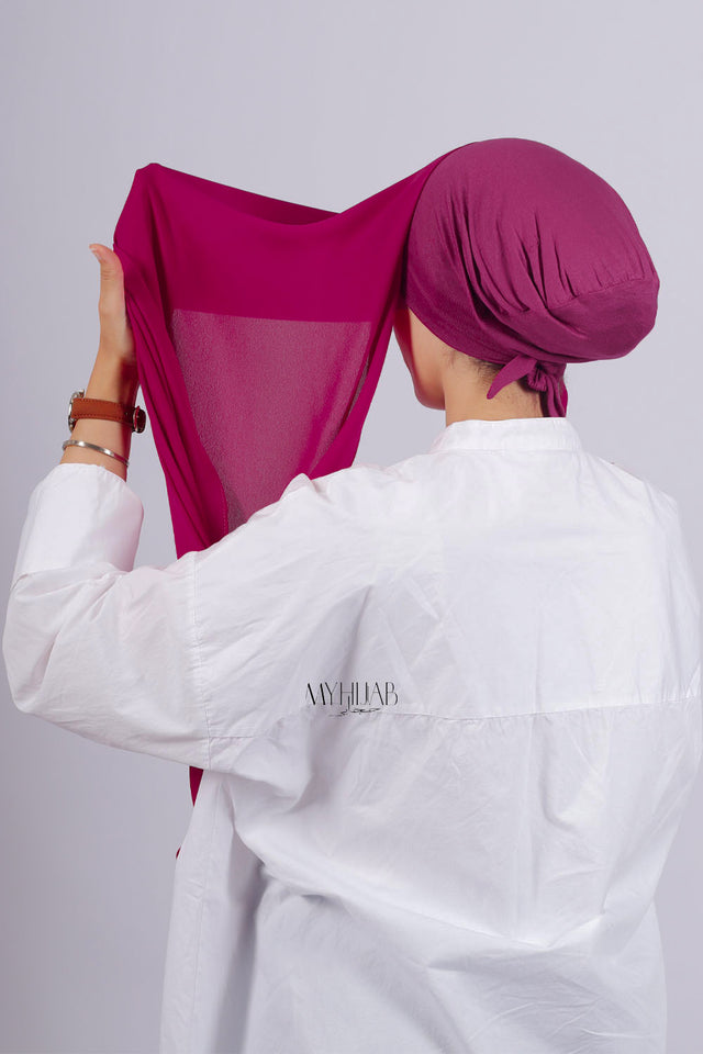 Crepe Bonnet Fermé - Rose indien