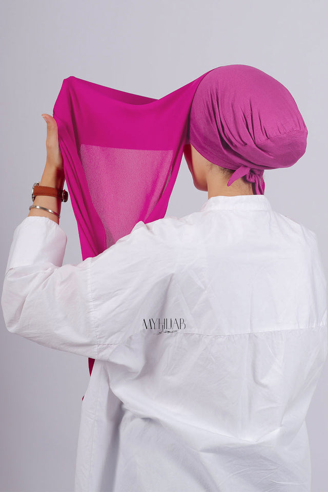 Crepe Bonnet Fermé - Rose fushia