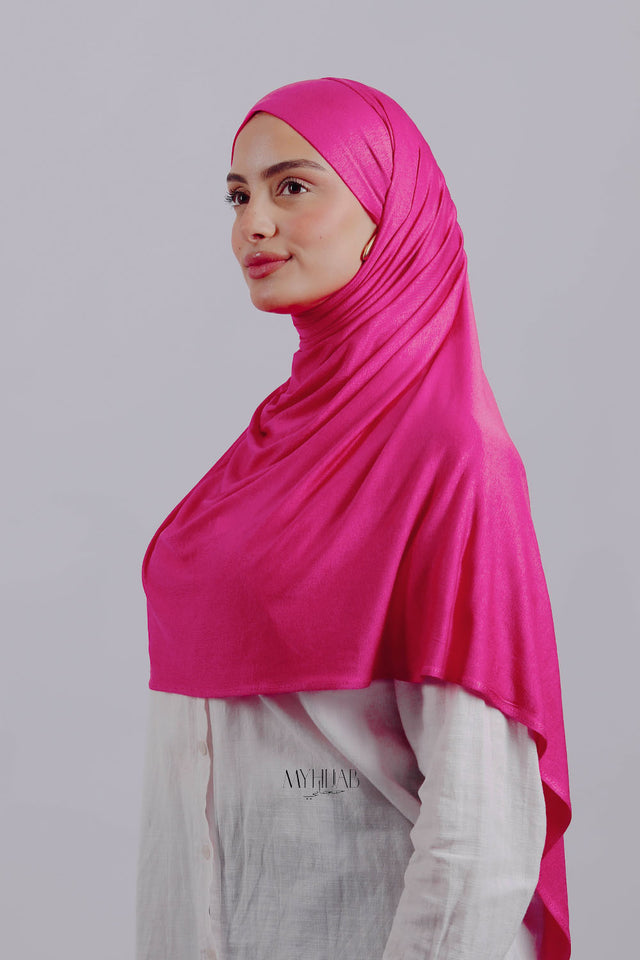 Lycra Tie Back - Rose fushia