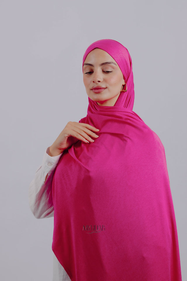 Lycra Tie Back - Rose fushia