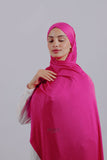 Lycra Tie Back - Rose fushia