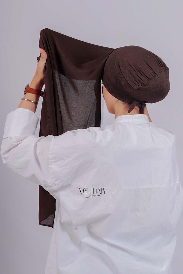 Crepe Bonnet Fermé - Marron foncé
