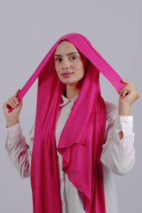 Lycra Tie Back - Rose fushia