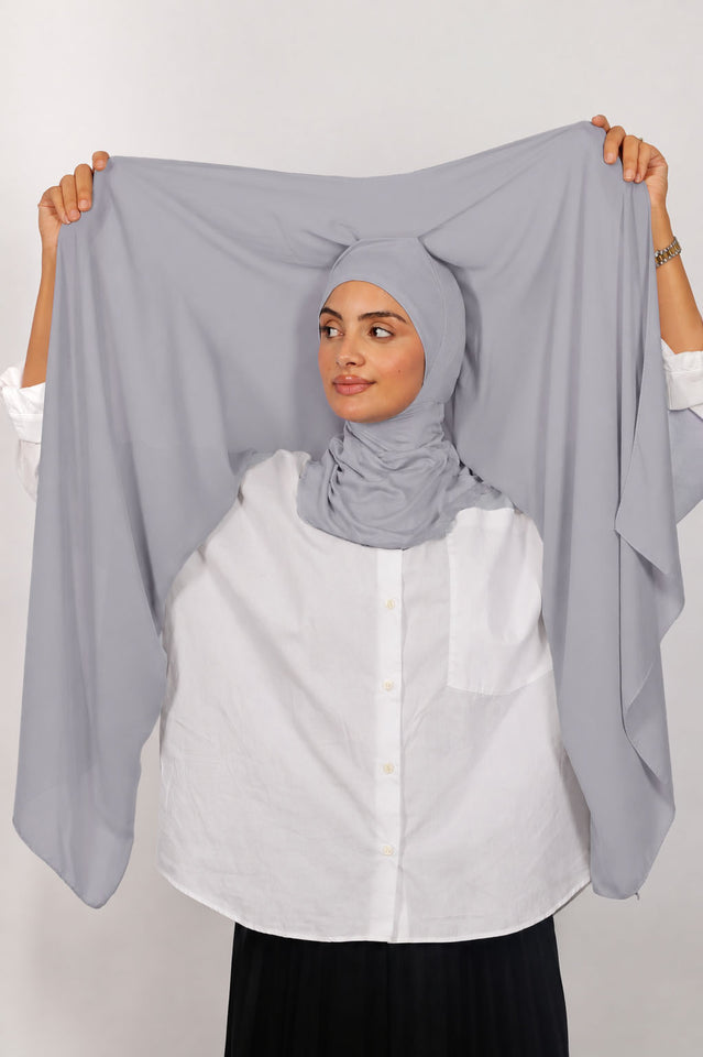 Crepe Bonnet Ninja- Gris clair