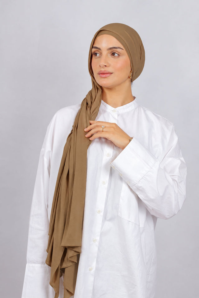 Lycra Bonnet Jasmine - Marron pink