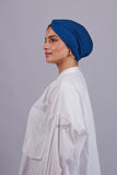 Turban Croisé Cotton - Bleu