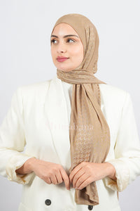 Lycra Instant kashkha - Beige foncé