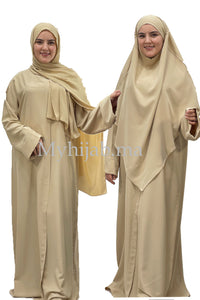 Abaya khimar large + chale ninja BEIGE