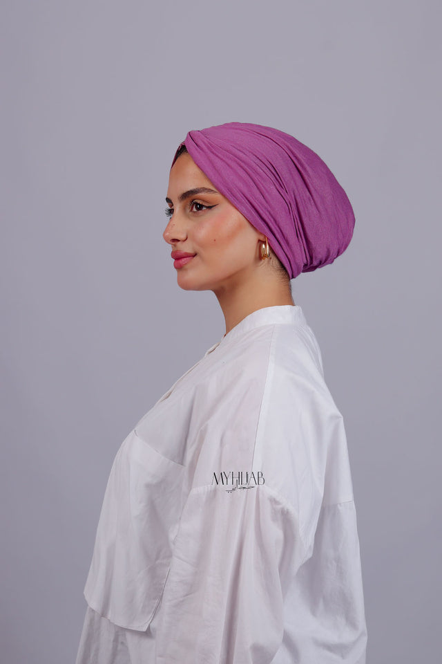 Turban Croisé Cotton - Violet
