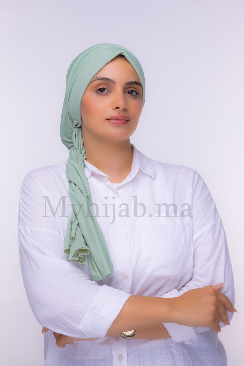 Dubai hijab - Vert pastel