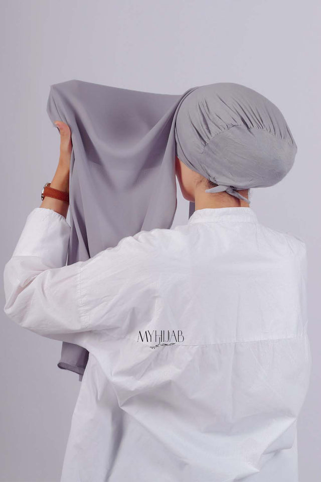 Crepe Bonnet Fermé - Gris