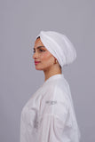 Turban Croisé Cotton -Blanche
