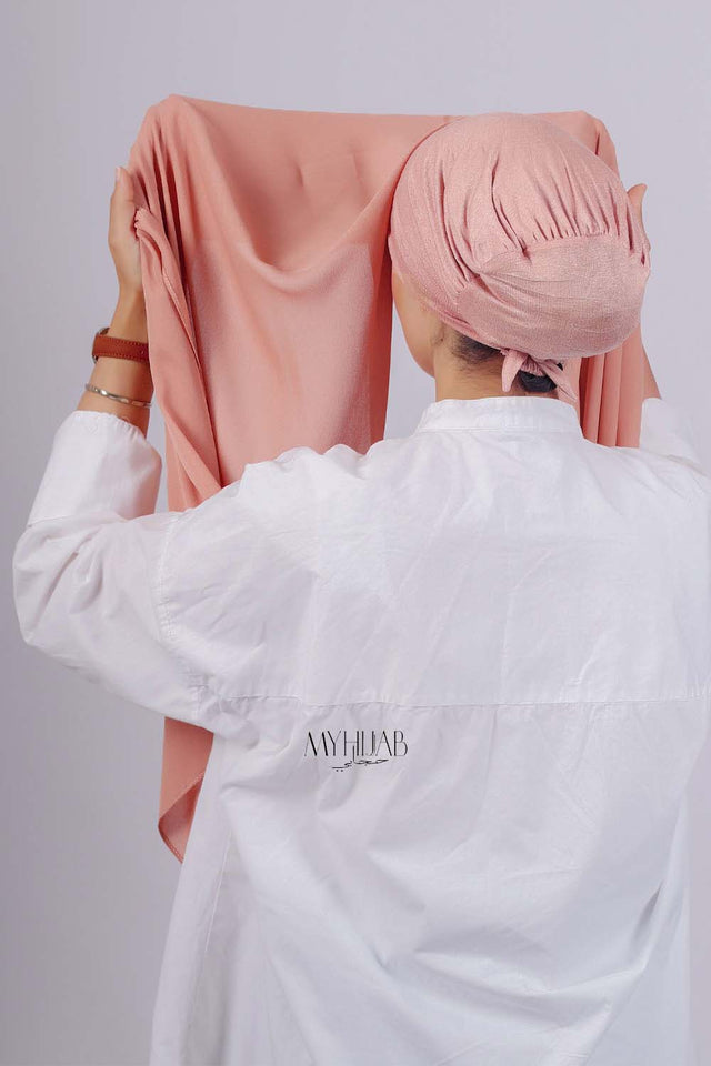 Crepe Bonnet Fermé - Rose saumon