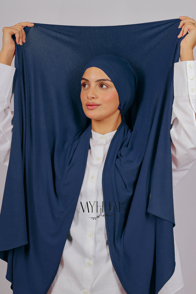 Lycra Bonnet Jasmine - Blue jeans foncé