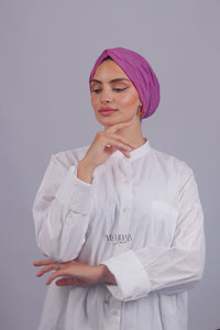 Turban Croisé Cotton - Violet