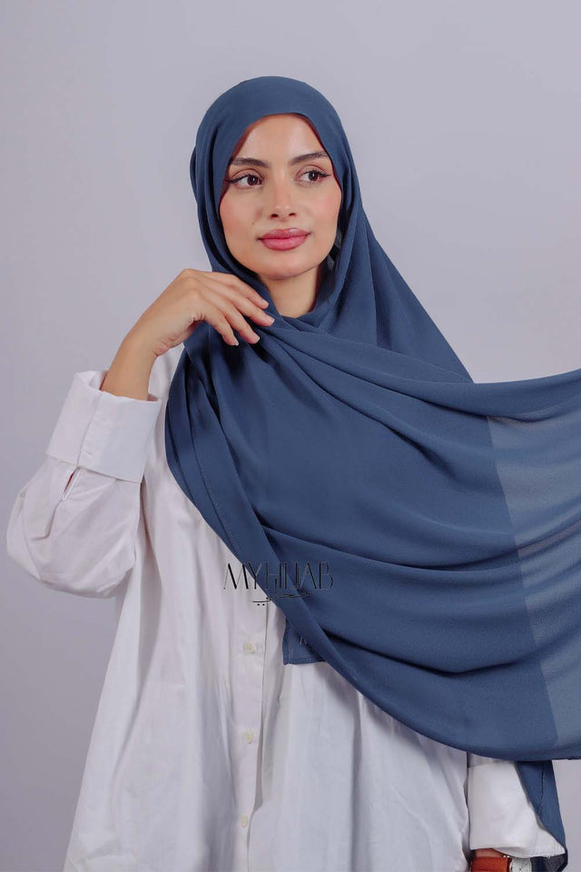 Chale Bonnet Fermé - Bleu jeans foncé