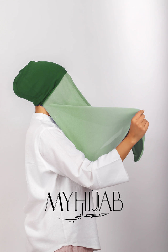 Foulard Turban Dégradé - Vert foncé